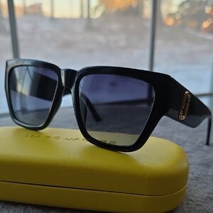 Marc Jacobs Black and Gold Polarized Sunglasses